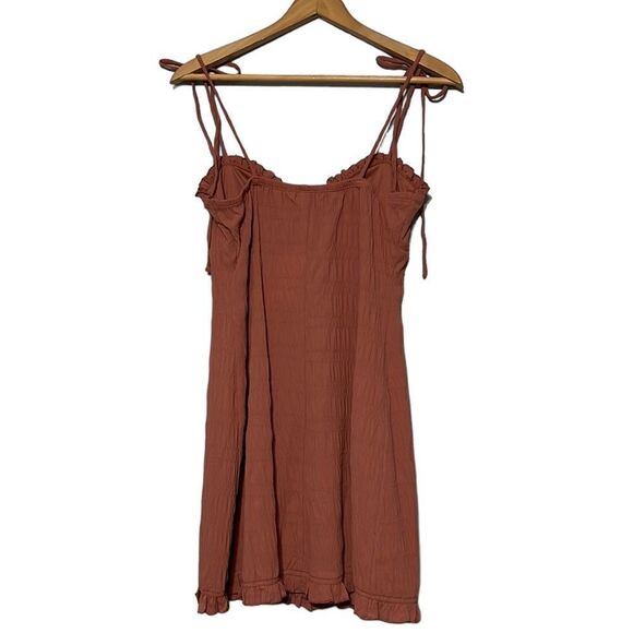 Sundress Junior’s Size Large Speechless Tie Shoulder Puckered Knit Mauve NEW - Picture 6 of 9